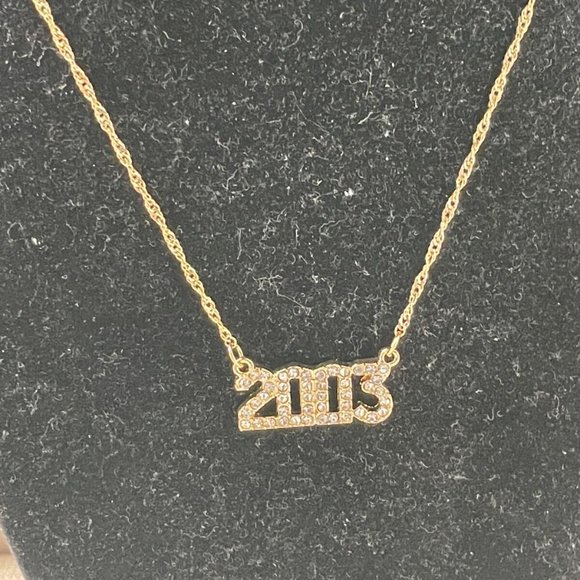 Natasha Women Necklace Birth Year 2003 Gold Tone Crystals Accent Jewelry - Picture 9 of 12